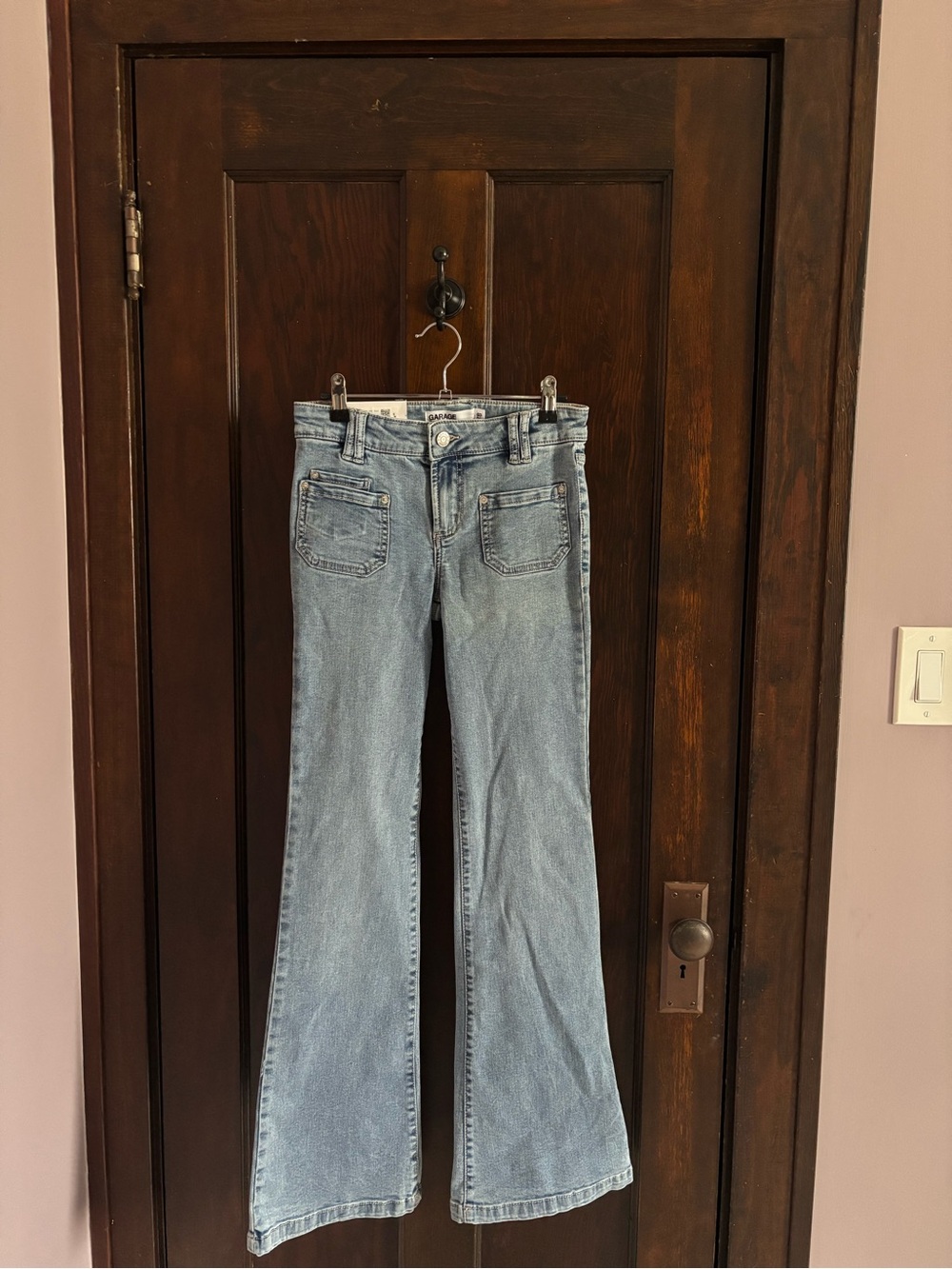 Garage Light Blue Flare Jeans